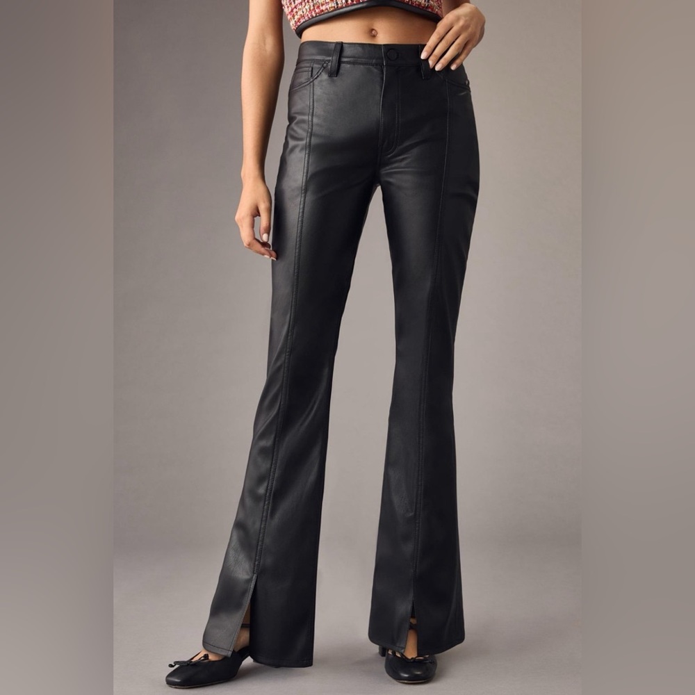 NEW Hudson Barbara High Rise Faux Leather Bootcut Pants size 29